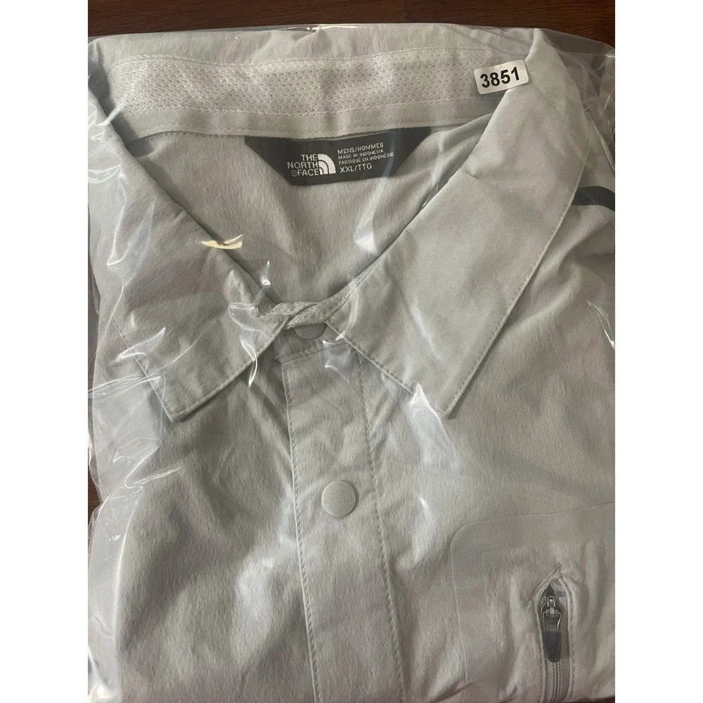 The North Face Alpenbro Shirt Men's 2XL Gray Long Sleeve Nylon Hiking Button